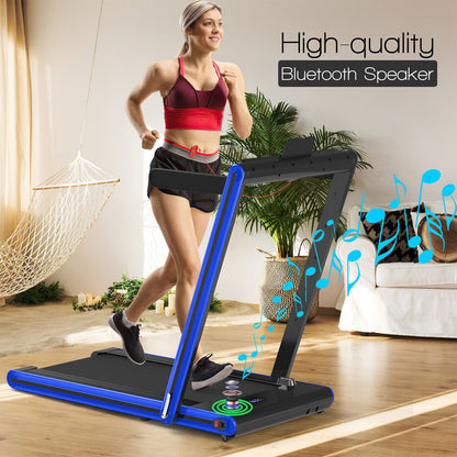 2-In-1 Folding under Desk Treadmill with Dual LED Display